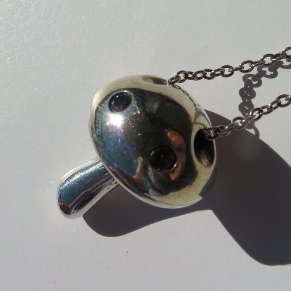 Elizabeth And James Large Mushroom Pendant On Chain Sterling Silver CZ - Picture 10 of 16